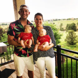 Whitney and Jeremy hold their twins Molly and Teddy | CU Medicine OB-GYN East Denver (Rocky Mountain) | Denver