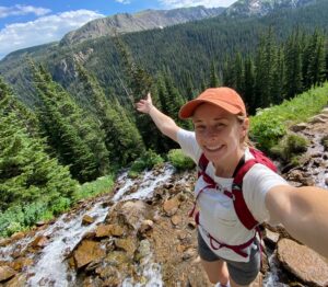 CU Medicine OB-GYN East Denver (Rocky Mountain) patient Anika enjoys hiking in Colorado after a great experience with a wellness exam